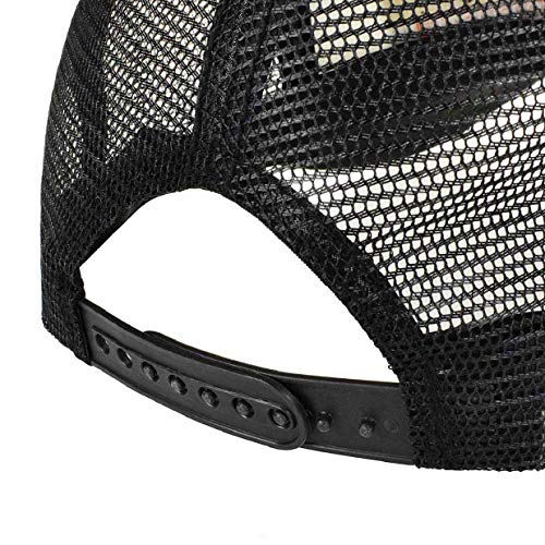 heekpek Gorras Hmobre Beisbol con Visera Gorra de Rejilla Bordados de Verano Mujer Transpirable Casual Gorras Rapero Trucker Hombre Viseras Hombre Retro (Negro)