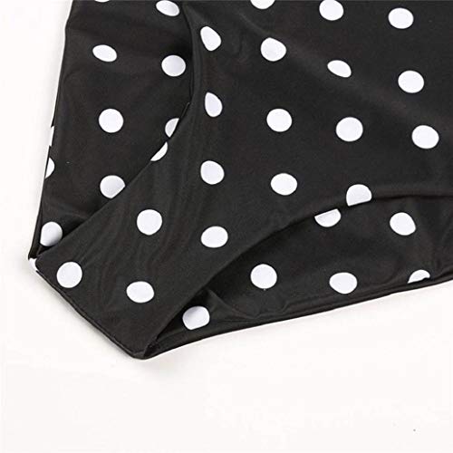 heekpek High Waisted Sexy Bikini Ruffle Cuello en V Conjunto de Bikini Puntos de Ola Traje de Baño Mujer Bañadores de Dos Piezas