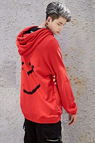 heekpek Hombre Mujer Unisex Sudaderas con Capucha Impreso Suéter Cuello Redondo de Mangas Largas Sweat Hood Capucha para Hombre Suéter para Hombre Sudaderas con Capucha