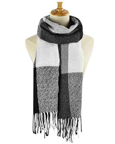 heekpek Mujeres caliente Mantas Cozy Pashmina bufanda larga tartán enrejado mantón (Nergo)