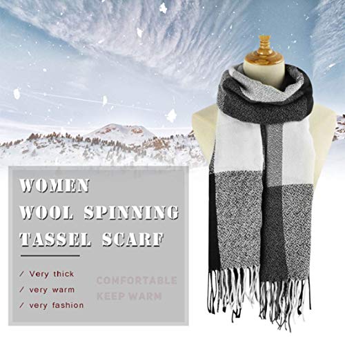 heekpek Mujeres caliente Mantas Cozy Pashmina bufanda larga tartán enrejado mantón (Nergo)