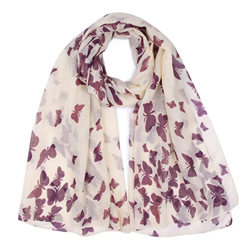 heekpek Pañuelo de Seda Mujer Elegante Bufanda Moda Chals Señoras Elegante Estolas Fular Manton Estampado de Mujer (B+C)