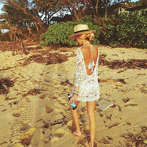 heekpek Pareo Playa Mujer Encaje De Crochet Vestido De Playa Bikini Cover Up Pareos Traje De Baño Cubrir Elegante Boho