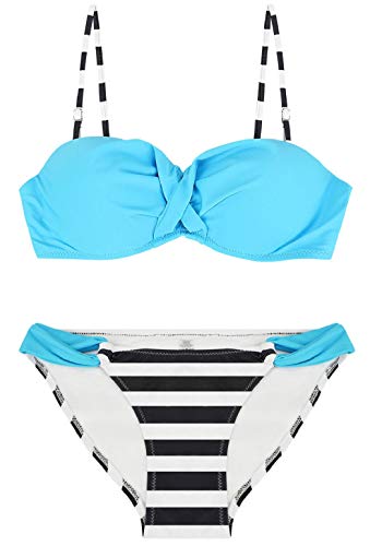 heekpek Trajes de Baño Mujer Sexy Push-up Acolchado Bra Bikini Verano Conjunto Tira Puntos Traje de Baño Sexy Bañador