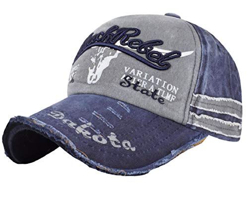 heekpek Unisex Adulto Gorras de Hombre Beisbol Gorra de Béisbol Informal Bordado Casuales Sombreros (Azul)