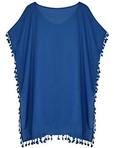 heekpek Vestido de Playa Traje de Baño Camisolas y Pareos Playero con Borla para Verano