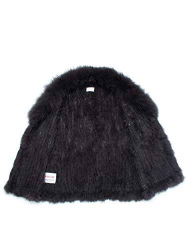 HEIZZI genuino del conejo con chaleco de piel de zorro cuello de piel suave