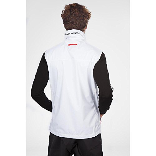 Helly Hansen Crew Vest Chaleco Marino con Forro Polar Interior para Hombres, Impermeable y diseñado para Cualquier Actividad Casual o Deportiva, Blanco, 2XL