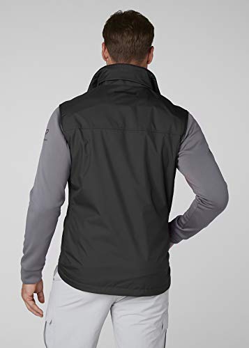 Helly Hansen Crew Vest Chaleco Marino con Forro Polar Interior para Hombres, Impermeable y diseñado para Cualquier Actividad Casual o Deportiva, Negro, L