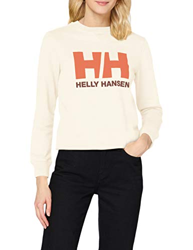 Helly Hansen HH Logo Crewneck French Terry Sweatshirt Sudadera, 047 Snow, M para Mujer