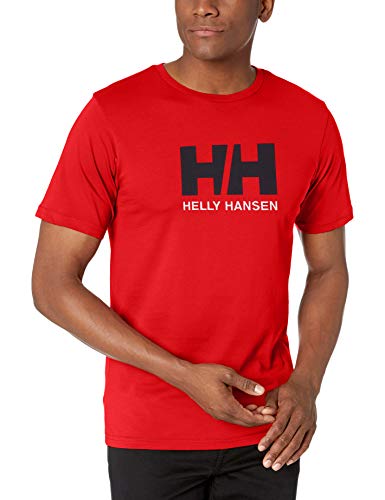 Helly Hansen HH Logo T-Shirt Camiseta, Hombre, Alert Red, S