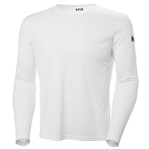 Helly Hansen HH Tech Crew Camiseta, Hombre, Blanco (Blanco 001), Large (Tamaño del Fabricante:L)