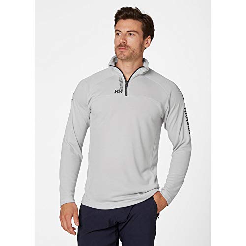 Helly Hansen HP 1/2 Zip Pullover Suéter, Hombre, Gris Niebla, M