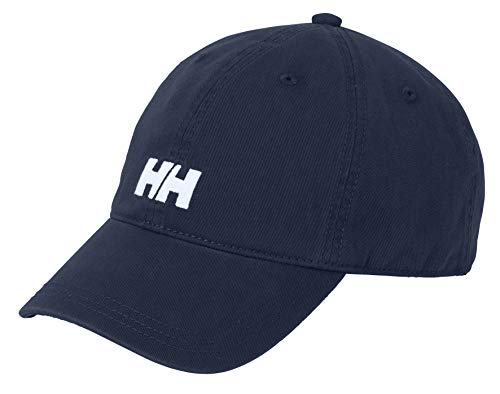 Helly Hansen Logo Cap Gorra Unisex 100% algodón para protegerse del Sol Durante Actividades al Aire Libre, Hombre, Azul Marino, STD