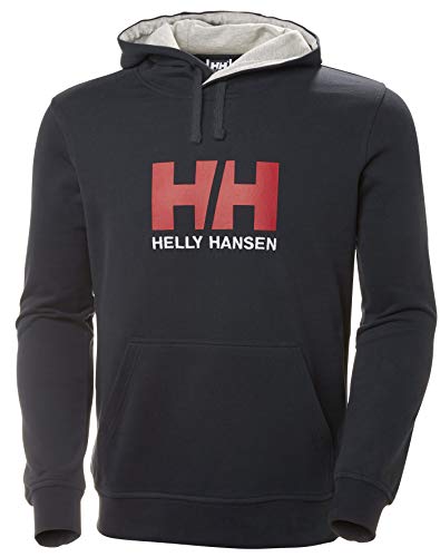 Helly Hansen Logo Hoodie Sudadera con Capucha, Hombre, Azul Marino, XL