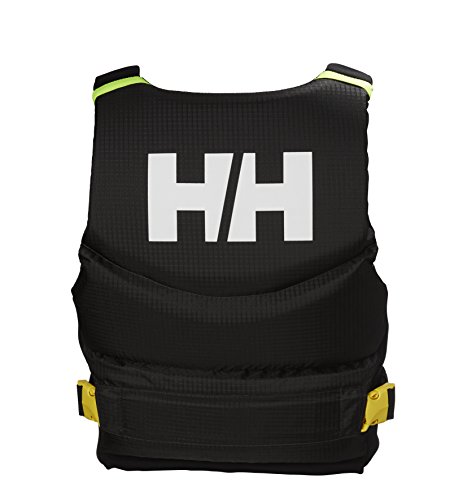 Helly Hansen Rider Stealth Zip Chaleco de Ayuda a la flotabilidad, para navegación de Vela Ligera y Otras Actividades acuáticas, Unisex Adulto, Ébano, M