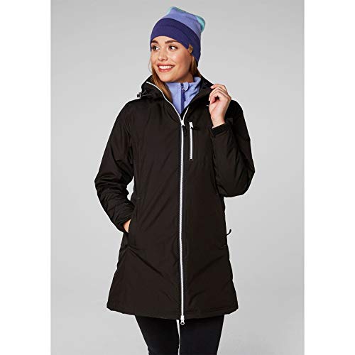 Helly Hansen W Long Belfast Chaqueta, Mujer, Negro (Black), M