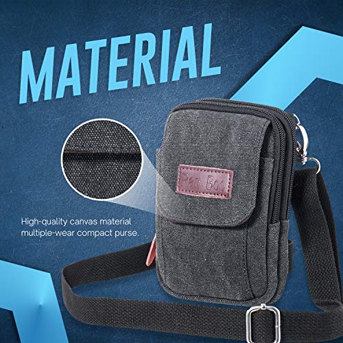 Hengwin Bandolera Hombre Pequeña, Riñonera Deportiva, Porta Movil, Riñonera Running Hombre, Bolso Monedero Bolsa De Molle, Muñequeras Crossfit Para iPhone 11 Pro Max XS XR 8 7 6S Plus Samsung Note 10