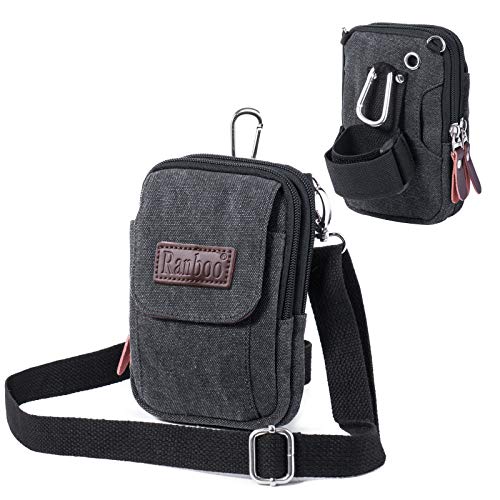 Hengwin Bandolera Hombre Pequeña, Riñonera Deportiva, Porta Movil, Riñonera Running Hombre, Bolso Monedero Bolsa De Molle, Muñequeras Crossfit Para iPhone 11 Pro Max XS XR 8 7 6S Plus Samsung Note 10