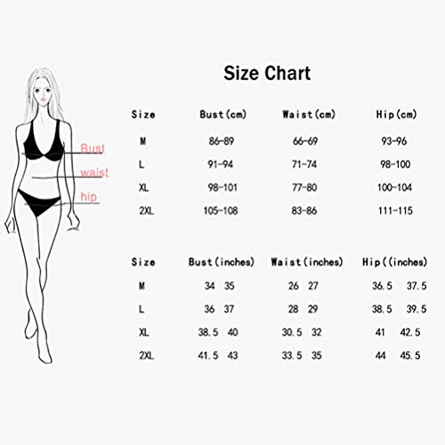 HERAHQ Las Mujeres de Talle Alto Traje de baño, Traje de baño de Dos Piezas del Volante Scoop del Bikini de la Vendimia, Conjuntos Cabestro Traje de baño Atractivo,H,M