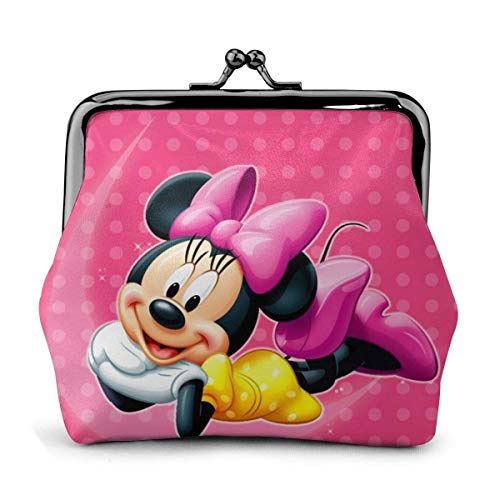 Hermoso Minnie Mickey Mouse Monedero Hebilla Monederos Monedero Cambio de billetera Mujeres 'S Viaje Maquillaje Carteras Bolso vintage con cierre de beso Lindo Llave de tarjeta de crédito exquisita Ca