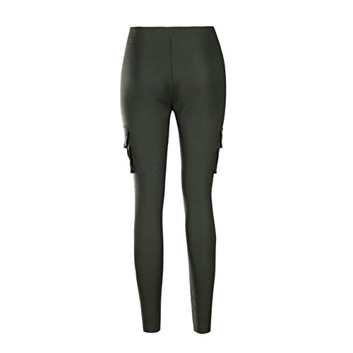 Hhckhxww Pantalones Largos De OtoñO E Invierno con MúLtiples Bolsillos para Mujer