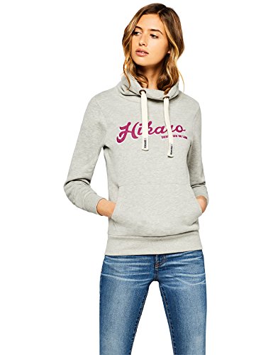 HIKARO Sudadera con Cuello Alto Mujer, Gris (Grey Marl), 36 (Talla del fabricante: X-Small)
