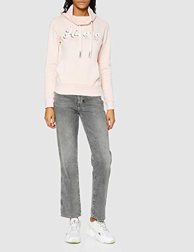 HIKARO Sudadera Estampada con Cuello Alto Mujer, Rosa (Pink Marl), 38 (Talla del fabricante: Small)