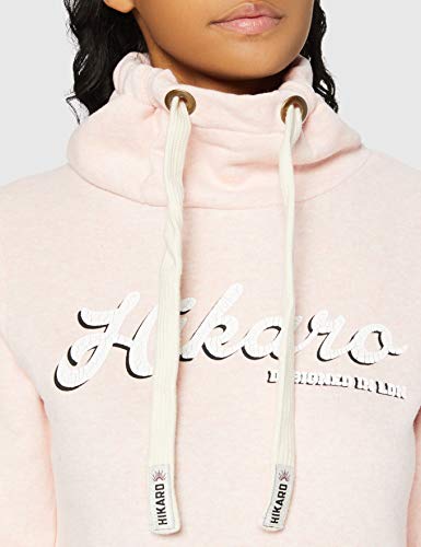 HIKARO Sudadera Estampada con Cuello Alto Mujer, Rosa (Pink Marl), 38 (Talla del fabricante: Small)