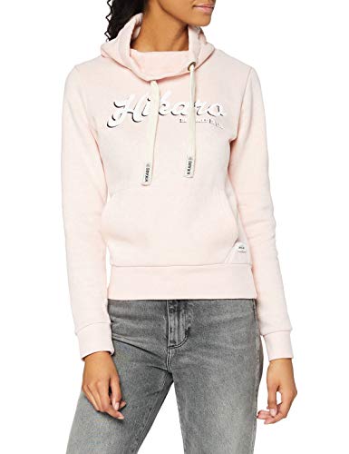 HIKARO Sudadera Estampada con Cuello Alto Mujer, Rosa (Pink Marl), 38 (Talla del fabricante: Small)
