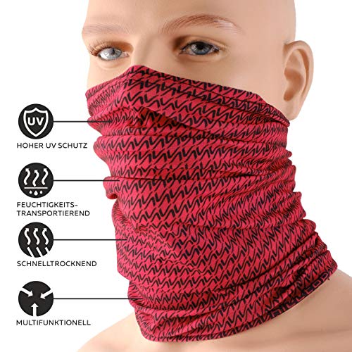 Hilltop Bufanda Multiusos, Braga de Cuello Caliente para Deporte, Bufanda de Tubo, Pañuelo, Diseños Actuales en Colores de Moda, Apropiados para Hombre y Mujer