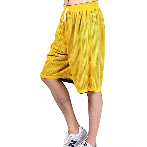 Hoerev Cortos de Baloncesto Deportes Reversible de los Hombres, sin Bolsillos