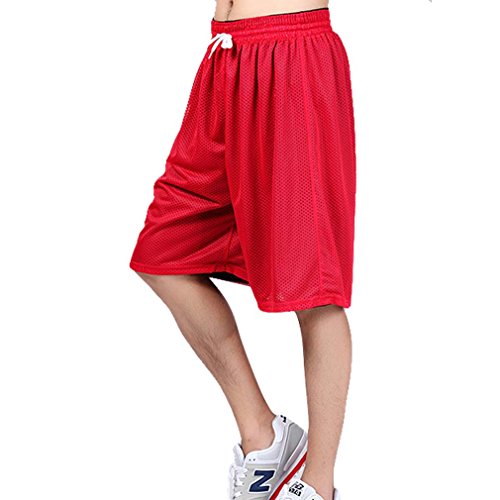 Hoerev Cortos de Baloncesto Deportes Reversible de los Hombres, sin Bolsillos