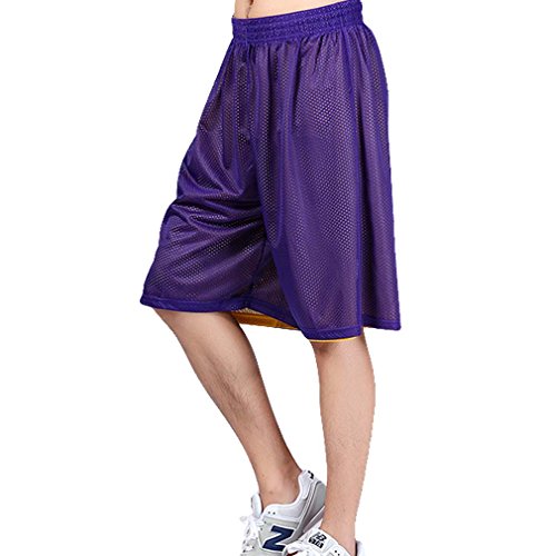 Hoerev Cortos de Baloncesto Deportes Reversible de los Hombres, sin Bolsillos