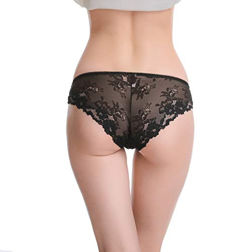 HOKEMP Sexy Braguitas Culotte para Mujer Ropa Interior de Encaje, Pack de 6