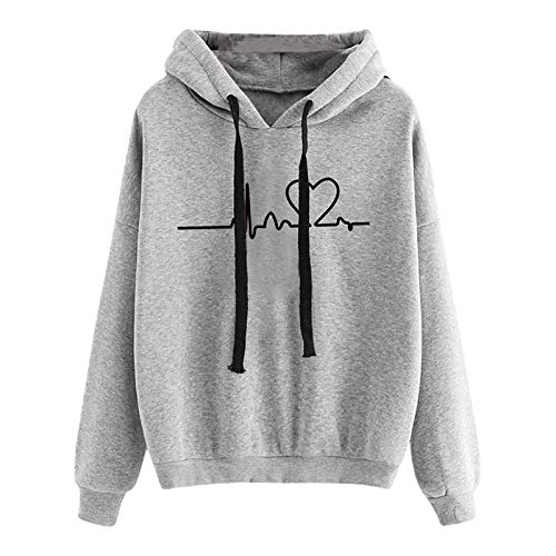 Holataa Sudadera Mujer con Capucha Invierno Hoodie Sweatshirt Sudaderas Chica Baratas Manga Larga Moda Tallas Grandes