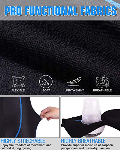 HoloHolo Pantalones Cortos de Bicicleta Ropa Interior Ciclismo Culotte Calzoncillos con Antideslizantes Ciclismo con Badana Gel para Hombre y Mujere MTB Bici Acolchado Ciclista Unisexo (Azul, XL)