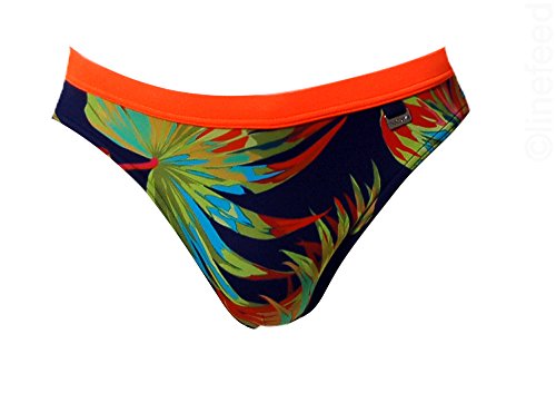 HOM Paradisiaque Swim Mini Briefs Bañador, Azul (Marine), Small para Hombre