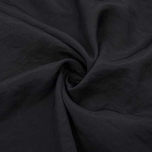 Hombre Blusa Retro Mangas Largas con Cuello Subido de Volantes Top Steampunk XL Negro