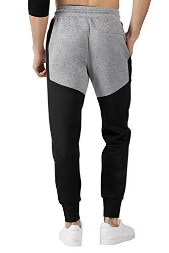 hombre Scuba Joggers Pantalones de chándal pitillo Pantalones deportivos Pantalón de chándal Jogging Pantalones ajustados y elásticos Pantalón deportivo Pantalón deportivo Sudadera Negro (S, Negro)