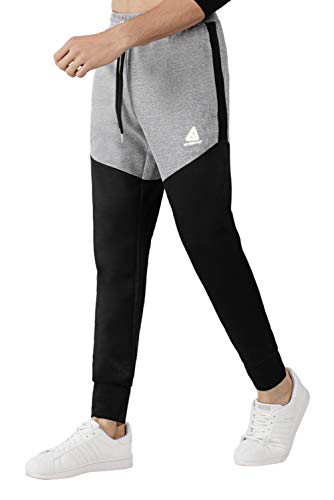 hombre Scuba Joggers Pantalones de chándal pitillo Pantalones deportivos Pantalón de chándal Jogging Pantalones ajustados y elásticos Pantalón deportivo Pantalón deportivo Sudadera Negro (S, Negro)