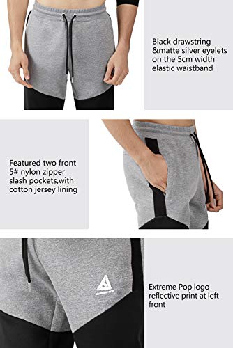 hombre Scuba Joggers Pantalones de chándal pitillo Pantalones deportivos Pantalón de chándal Jogging Pantalones ajustados y elásticos Pantalón deportivo Pantalón deportivo Sudadera Negro (S, Negro)