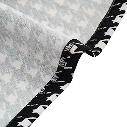 HOMEYEE A135 - Vestido vintage para mujer, cuello redondo, manga 3/4, estilo de retazos, acampanado, vestido de cocktail