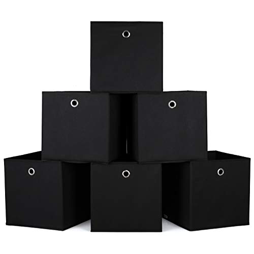 Homfa Organizador de Cajones Baúl para Juguetes Juego de 6 Cajas para Almacenamiento 27L 30x30x30cm