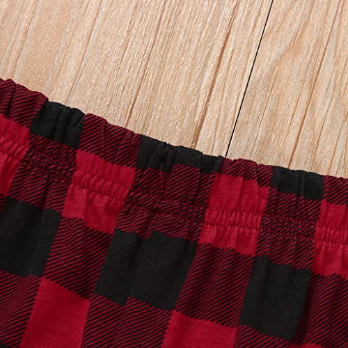 HoSayLike Trajes De Bebé Bebé NiñAs Moda Manga Larga Navidad Cervatillo Carta Enrejado ImpresióN Arriba Pantalones Servicio A Domicilio Todos Los Dias Tomar Una Foto
