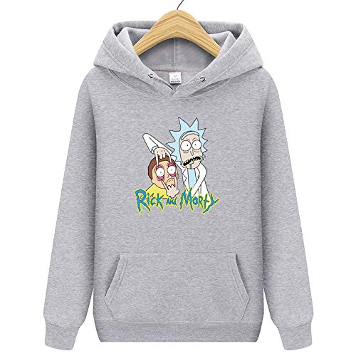 HOSD 2019 Nuevo Rick Morty con Capucha Hombres Mujeres Sudaderas con Capucha Sudaderas Hombres Monopatines Sudadera con Capucha de algodón Masculino