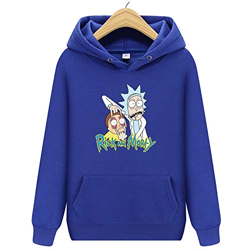HOSD 2019 Nuevo Rick Morty con Capucha Hombres Mujeres Sudaderas con Capucha Sudaderas Hombres Monopatines Sudadera con Capucha de algodón Masculino