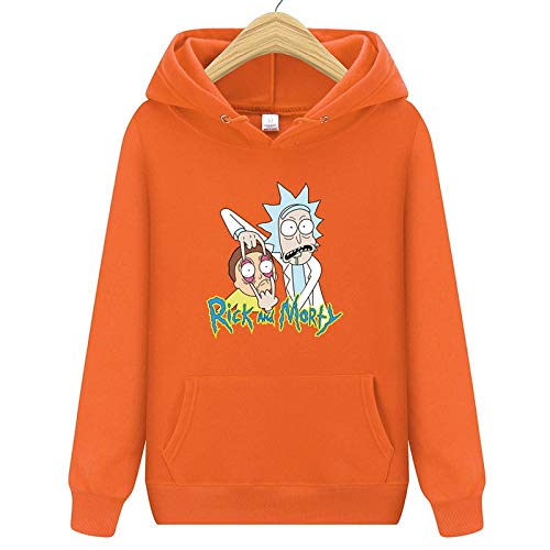HOSD 2019 Nuevo Rick Morty con Capucha Hombres Mujeres Sudaderas con Capucha Sudaderas Hombres Monopatines Sudadera con Capucha de algodón Masculino