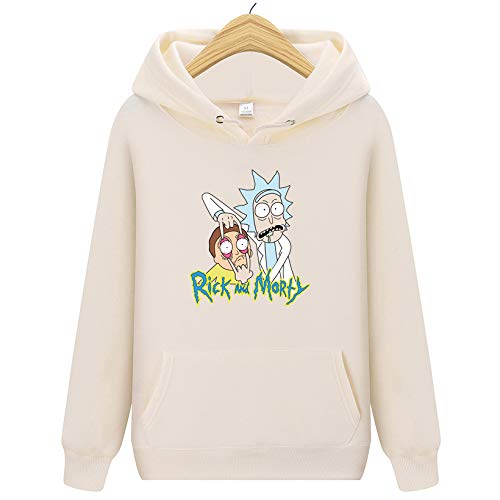 HOSD 2019 Nuevo Rick Morty con Capucha Hombres Mujeres Sudaderas con Capucha Sudaderas Hombres Monopatines Sudadera con Capucha de algodón Masculino