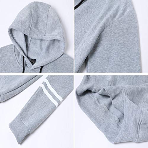 HOSD Mujer Hombre Capucha Manga de y con de Jersey Larga